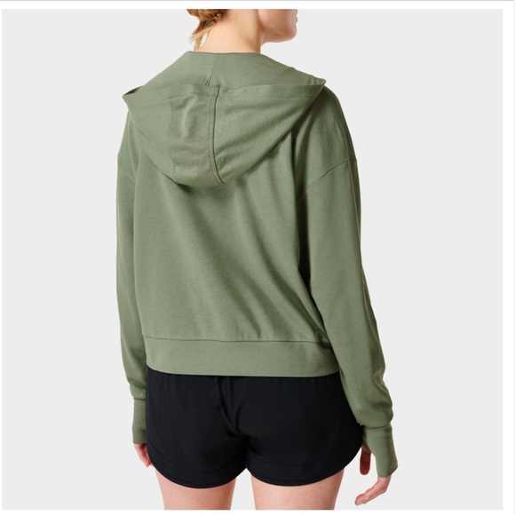SWEATY BETTY After Class Relaxed Hoody - Heath Green M - Picture 2 of 10